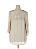 Chico's 100% Rayon Tan Long Sleeve Top Size XL (3) - photo 2
