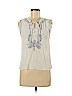 Q&A 100% Rayon White Sleeveless Top Size S (petite) - photo 1