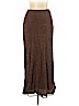 DKNY 100% Silk Brown Silk Skirt Size 6 - photo 1