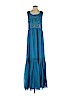 Philosophy di Alberta Ferretti 100% Silk Blue Cocktail Dress Size EU (IT) 40 / US 4 - photo 1
