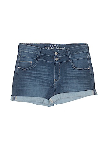 Wild Flower Denim Shorts (view 1)