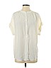 Point Sur 100% Viscose Ivory Short Sleeve Blouse Size S - photo 1