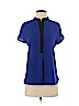 Tahari 100% Polyester Blue Short Sleeve Blouse Size XS - photo 1