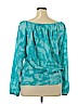 MICHAEL Michael Kors 100% Polyester Blue Long Sleeve Blouse Size XL - photo 2
