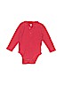 Old Navy 100% Cotton Red Long Sleeve Onesie Size 18-24 mo - photo 1