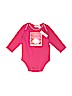 DKNY 100% Cotton Pink Long Sleeve Onesie 9-12 MO / 12 MO - photo 1