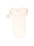 Just One You Made by Carters 100% Cotton Solid White Short Sleeve Onesie Size Newborn - photo 2