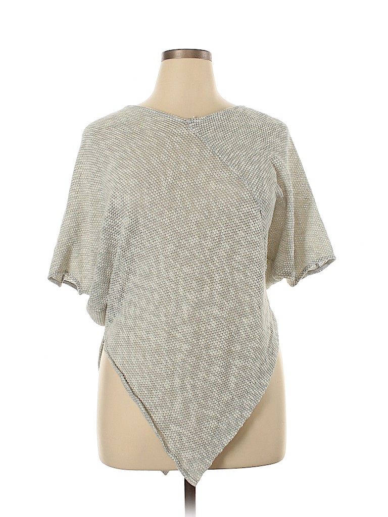 TWO by Vince Camuto White Short Sleeve Top Size XL - photo 1