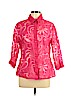 Notations Pink 3/4 Sleeve Button-Down Shirt Size L (petite) - photo 1