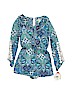 Speechless 100% Polyester Print Blue Romper Size M (kids) - photo 1