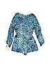 Speechless 100% Polyester Print Blue Romper Size M (kids) - photo 2
