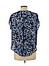 Lush 100% Polyester Black Short Sleeve Blouse Size M - photo 2