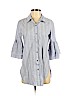 Ella Moss Blue Long Sleeve Button-Down Shirt Size XS - photo 1