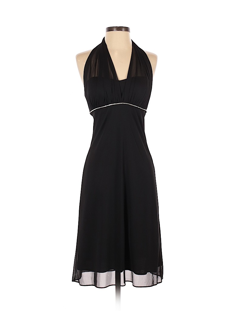 Betsy & Adam 100% Polyester Black Cocktail Dress Size 4 - photo 1