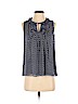 Diane von Furstenberg Blue Sleeveless Blouse Size 2 - photo 1