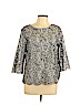 Banana Republic Gray 3/4 Sleeve Blouse Size L (petite) - photo 1