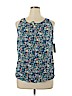 SONOMA life + style 100% Rayon Blue Sleeveless Blouse Size XL - photo 1