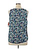 SONOMA life + style 100% Rayon Blue Sleeveless Blouse Size XL - photo 2