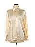 St. John 100% Silk Tan Long Sleeve Silk Top Size 10 - photo 1