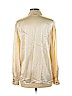 St. John 100% Silk Tan Long Sleeve Silk Top Size 10 - photo 2