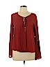 Sweet Wanderer 100% Polyester Red Long Sleeve Blouse Size L - photo 1