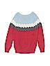 Peek... 100% Cotton Color Block Red Pullover Sweater Size 14 - photo 2