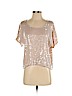 Robert Rodriguez Tan Short Sleeve Blouse Size XS - photo 1