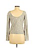 Free People 100% Cotton Gray Long Sleeve Top Size S - photo 2