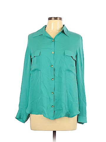 L'Agence Long Sleeve Silk Top (view 1)