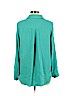L'Agence 100% Silk Teal Long Sleeve Silk Top Size 8 - photo 2