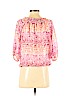 Ann Taylor LOFT 100% Polyester Pink 3/4 Sleeve Blouse Size XS (petite) - photo 2