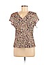 Alfani 100% Nylon Brown Short Sleeve Top Size P (petite) - photo 1