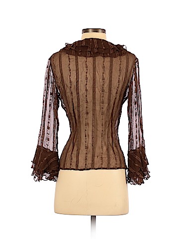 Alberto Makali Long Sleeve Silk Top (view 2)