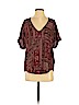 Lush 100% Polyester Red Short Sleeve Blouse Size XS - photo 1