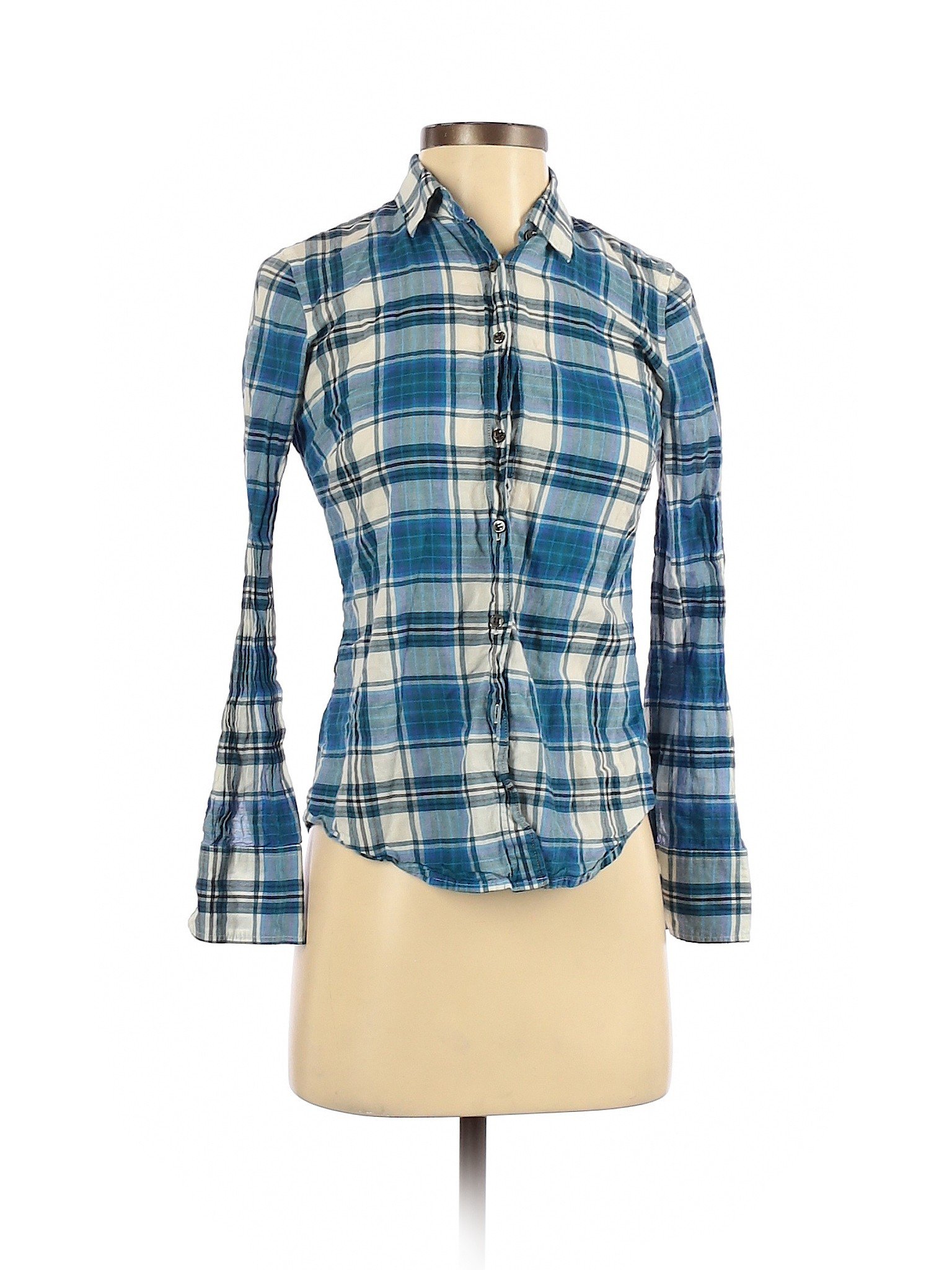 light blue button down shirt women's