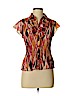 Worthington 100% Polyester Orange Short Sleeve Blouse Size M (petite) - photo 1