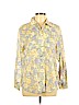 Liz Claiborne 100% Cotton Yellow Long Sleeve Button-Down Shirt Size M (petite) - photo 1