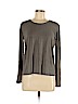 Eileen Fisher 100% Silk Gray Long Sleeve Silk Top Size M - photo 1