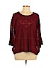 Isabel Marant 100% Silk Burgundy 3/4 Sleeve Silk Top Size EU (FR) 42 / US 10 - photo 1
