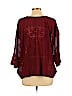 Isabel Marant 100% Silk Burgundy 3/4 Sleeve Silk Top Size EU (FR) 42 / US 10 - photo 2