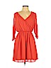 Charlotte Russe 100% Polyester Orange Casual Dress Size L - photo 1