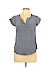 Cynthia Rowley TJX 100% Silk Blue Short Sleeve Silk Top Size XS - photo 1