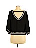 Monteau 100% Polyester Black 3/4 Sleeve Blouse Size M - photo 2