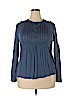 Knox Rose 100% Rayon Blue Long Sleeve Top Size XXL - photo 1