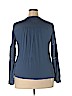 Knox Rose 100% Rayon Blue Long Sleeve Top Size XXL - photo 2