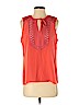 Parker 100% Silk Pink Sleeveless Silk Top Size S - photo 1