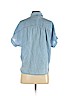H&M Blue Short Sleeve Button-Down Shirt Size 0 - photo 2