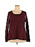 Eileen Fisher 100% Merino Wool Burgundy Wool Pullover Sweater Size 2X - photo 1