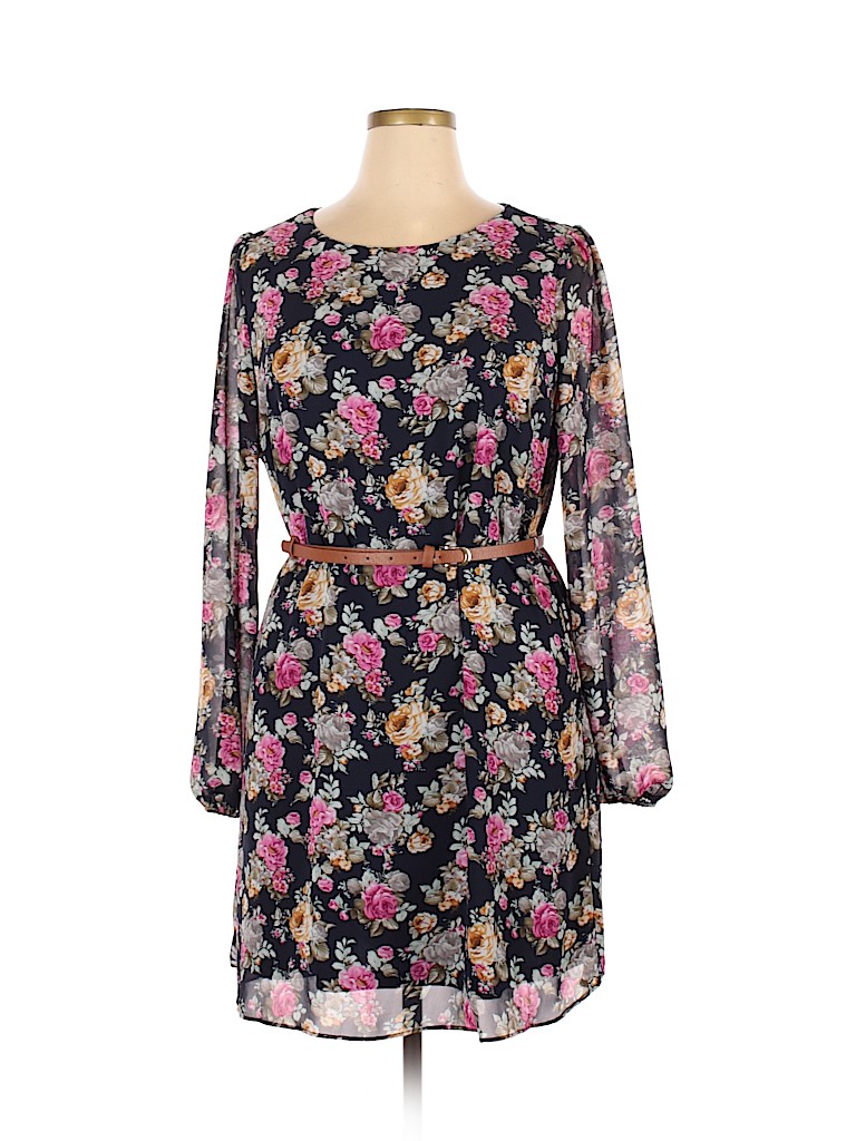 Forever 21 Plus Blue Casual Dress Size 1X - photo 1