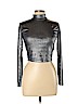 Forever 21 100% Polyester Silver Long Sleeve Turtleneck Size L - photo 1
